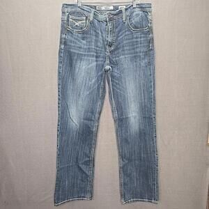 BKE Denim Seth Jeans Mens 38XL Relaxed Medium Wash Distressed 38x36